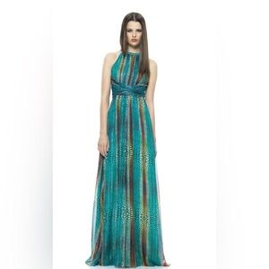 Issa London rainbow sheer drop sleeve dress size 8